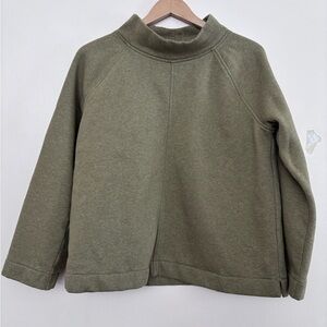 J Jill Organic Cotton Olive Green Women's Sweatshirt